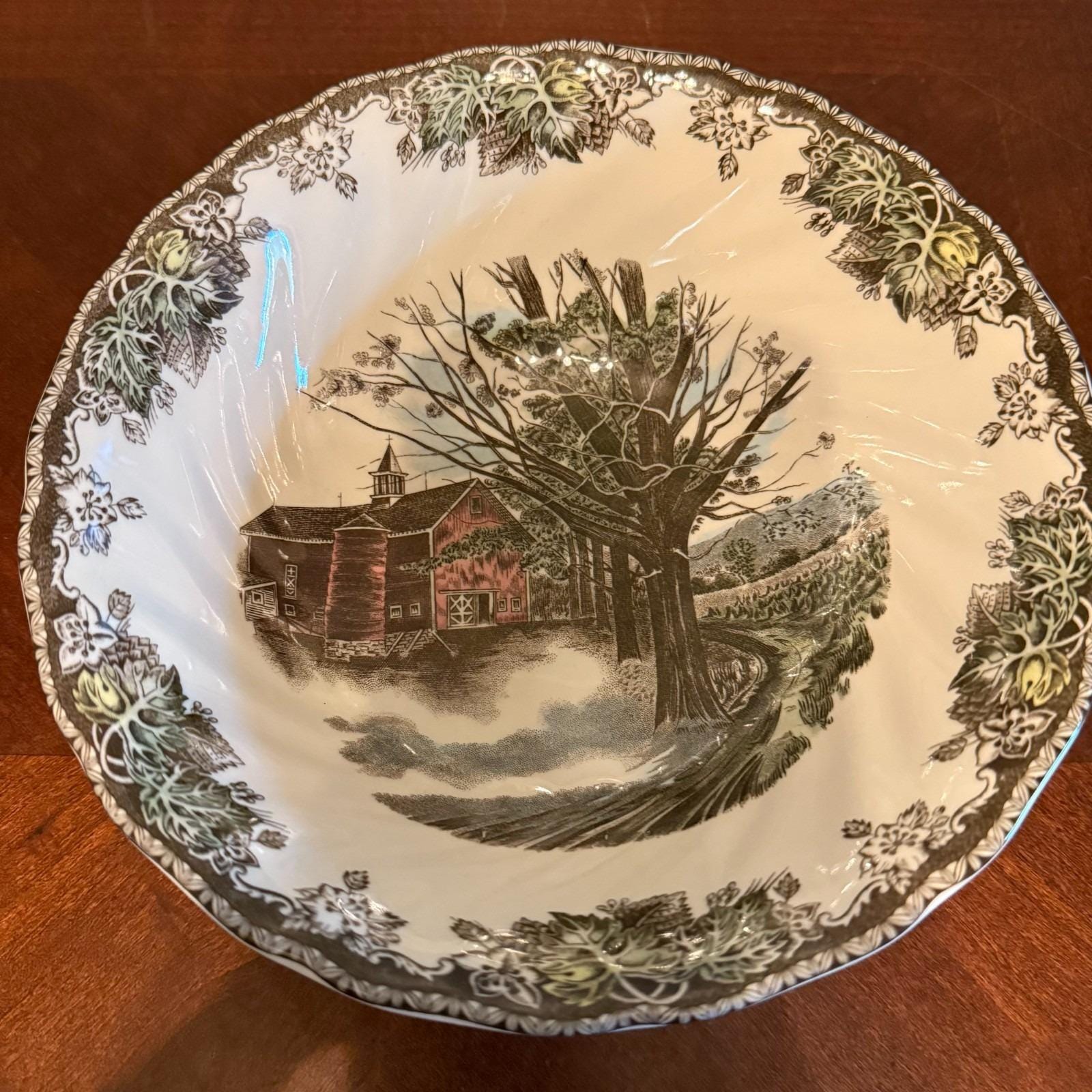 Johnson Bros Friendly Village Round Vegetable Serving Bowl 8 1/4