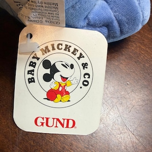 vtg 90's Gund Baby Mickey & Co Plush Mickey Mouse in Blue Pajamas image 6