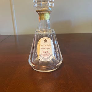 Vintage Clear Glass Baccarat Tallyrand Decanter w/ Stopper 9” Tall Marked France cognac container luxury glass French crystal signed