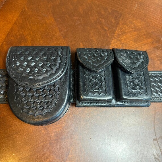 Bianchi B11 Basketweave Leather Duty Belt Safariland Holster