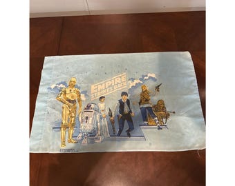Vintage 1979 Star Wars The Empire Strikes Back Pillow Case Double Sided Read