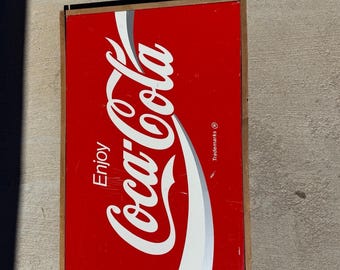 Coca-cola Avenue Street Sign Metal Embossed Advertising Decor 24X4