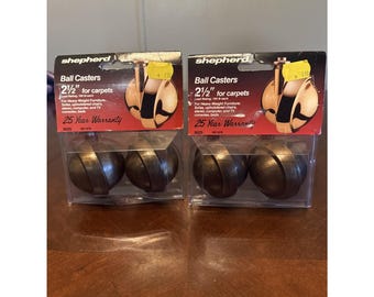 4 Vintage Shepherd Furniture Ball Caster 2" 1/2 For Carpet Mid Century Modern