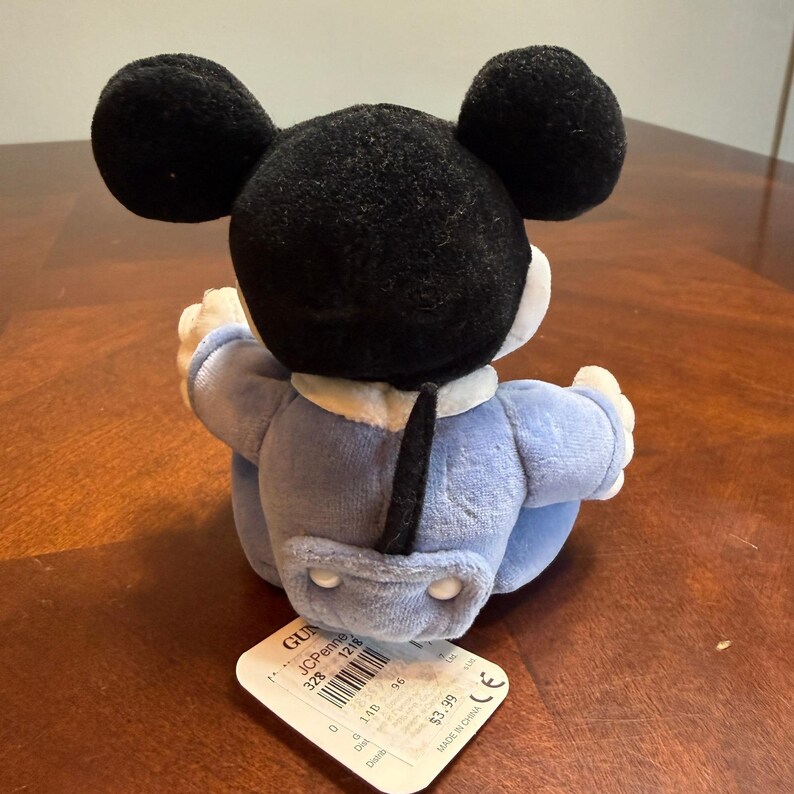 vtg 90's Gund Baby Mickey & Co Plush Mickey Mouse in Blue Pajamas image 5