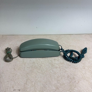 Vintage AT&T Trimline Phone 210 Touch Tone Push Button Corded Light Blue