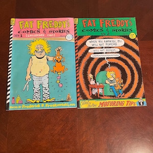 Fat Freddy’s Comics 1 & 2 Rip Off Press Underground Comix Gilbert Shelton 80's collectible comix lot humorous graphic novels
