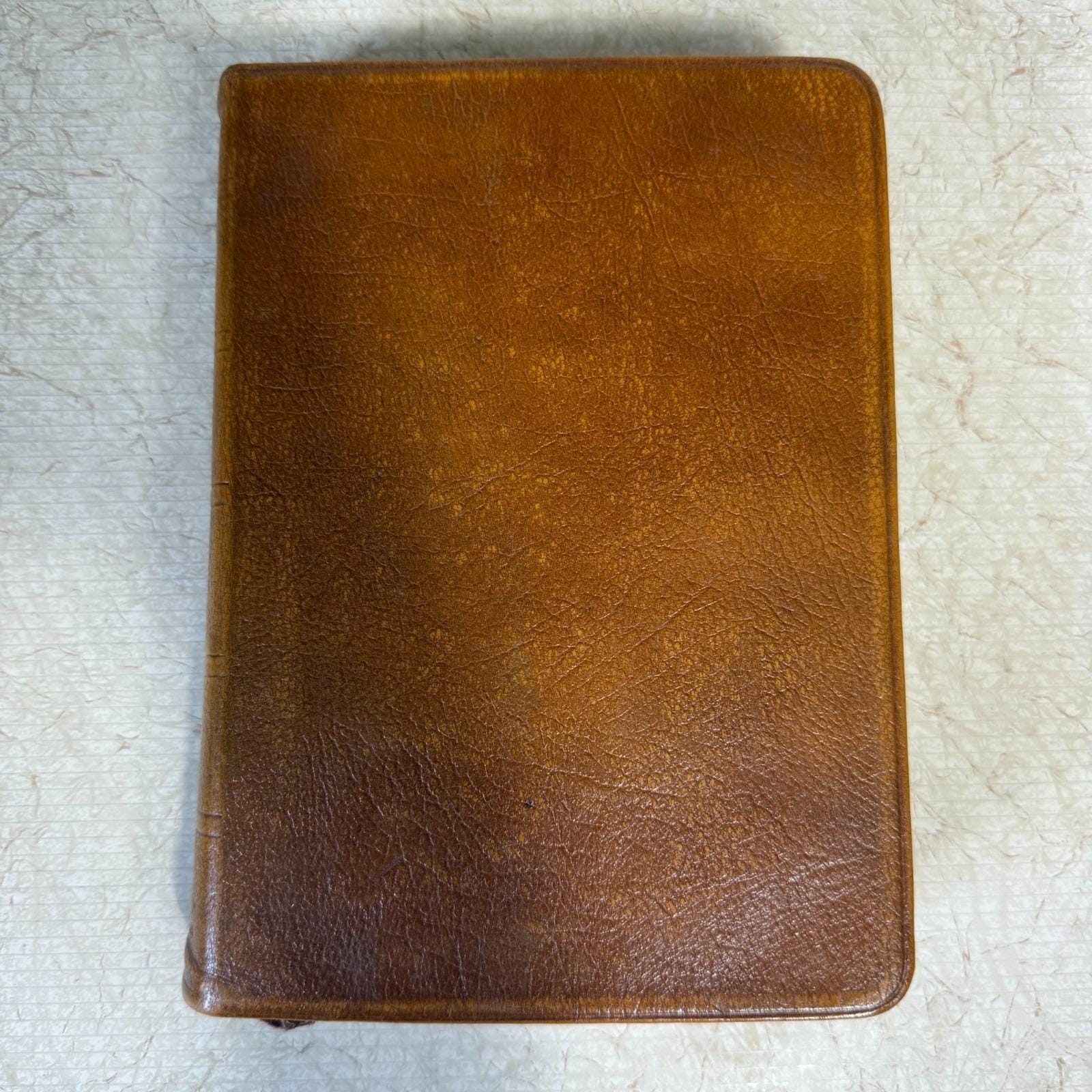 Vintage 1978 NIV Holy Bible Zondervan Leather Bound Indexed Tabs