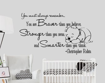 Winnie the Pooh Baby  - Classic Winnie the pooh Decals - Wall Decal Nursery - Kids Room - Children Room Decorations Sm160