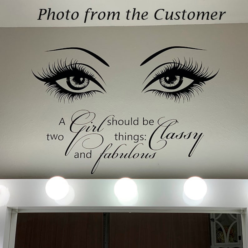 Quote Wall Vinyl Decal Quote Stickers Eye Decals Wall Etsy