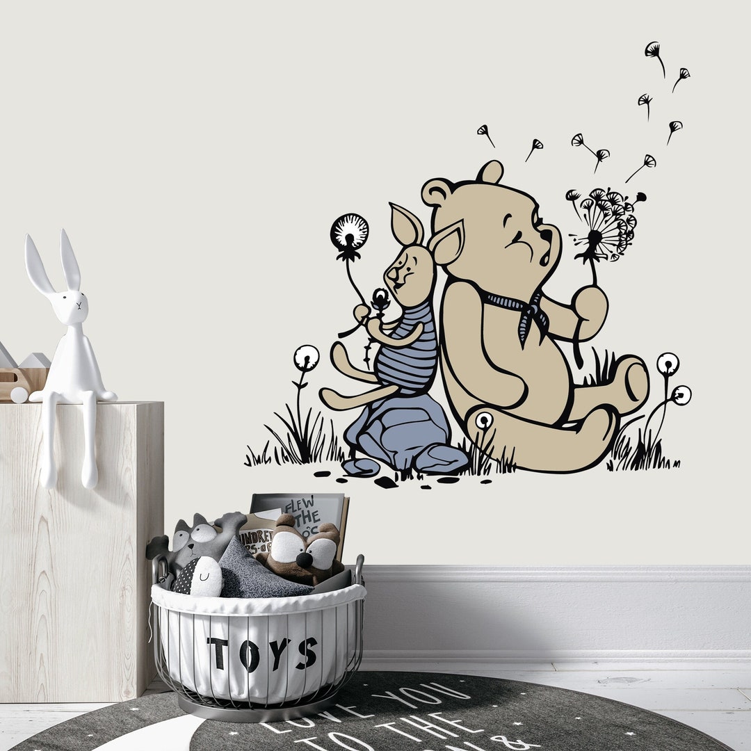 Winnie the Pooh Wall Decal Nursery, Winnie the Pooh and Friends Stickers for Kids Room, Vinyl