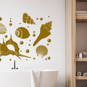 Seashells Wall Decals - Sea Life Vinyl Sticker - Shells Nautical Decals ...