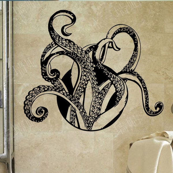Octopus Decal STICKER VINYL DECAL SEA OCEAN KRAKEN CTHULHU - Foto 3