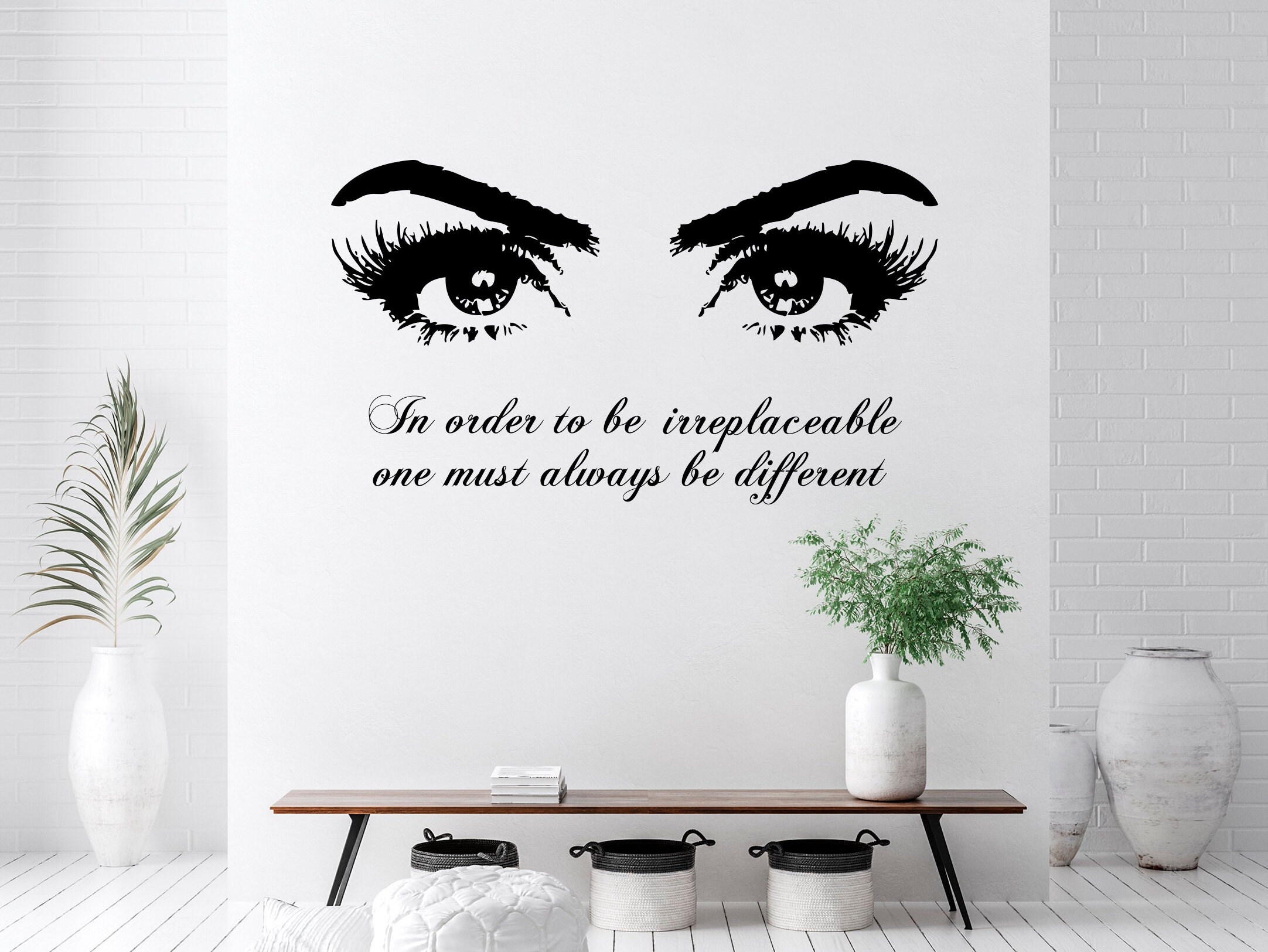 Beauty Salon Wall Decal Eyes View Face Makeup Vinyl Sticker Decals Bedroom C80 Beauty Salon Wall Decal Eyes View Face Makeup Vinyl Sticker Decals Bedroom C80