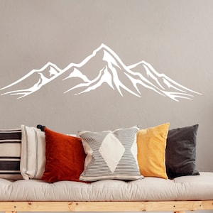 Mountain Wall Decal - Mountain Art Decor - Mountains Vinyl Stickers - Rustic Decor - Home Decor - Nursery - Living Room SM249
