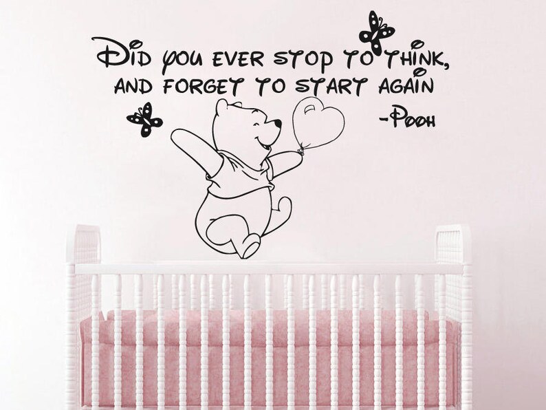 Winnie The Pooh Wall Decals Quote Winnie the Pooh Art Decor Etsy