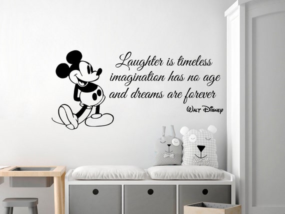 Laughter Is Time Wall Decals Mickey Mouse Quote Vinyl Canada - Mickey Mouse Home Decor Canada Laughter Is Time Wall Decals Mickey Mouse Quote Vinyl Canada - Mickey Mouse Home Decor Canada