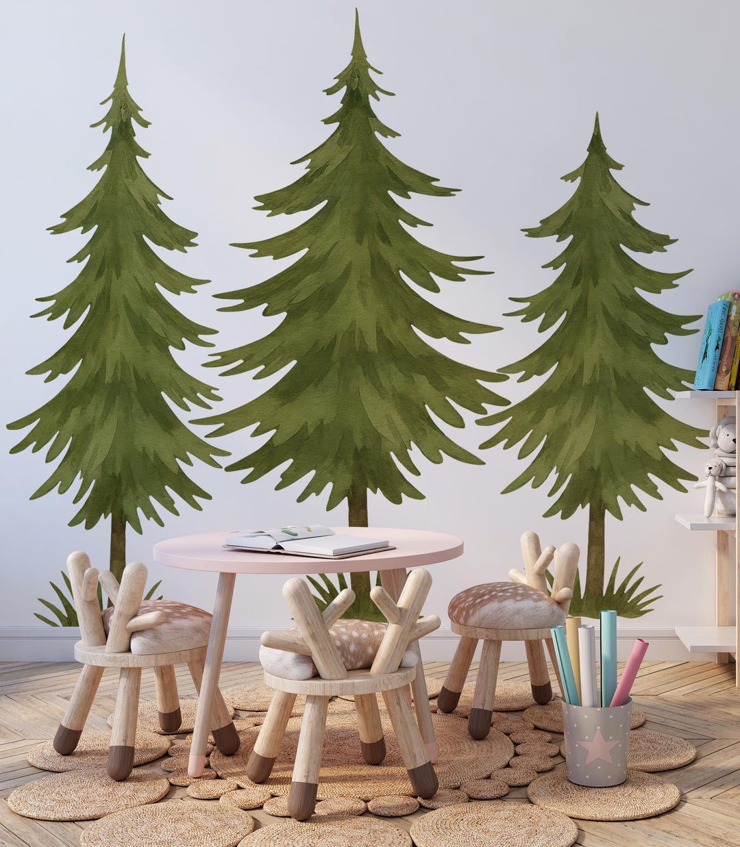 Removable Nursery Tree Wall Decal for Kid Bedroom or Living Room ...
