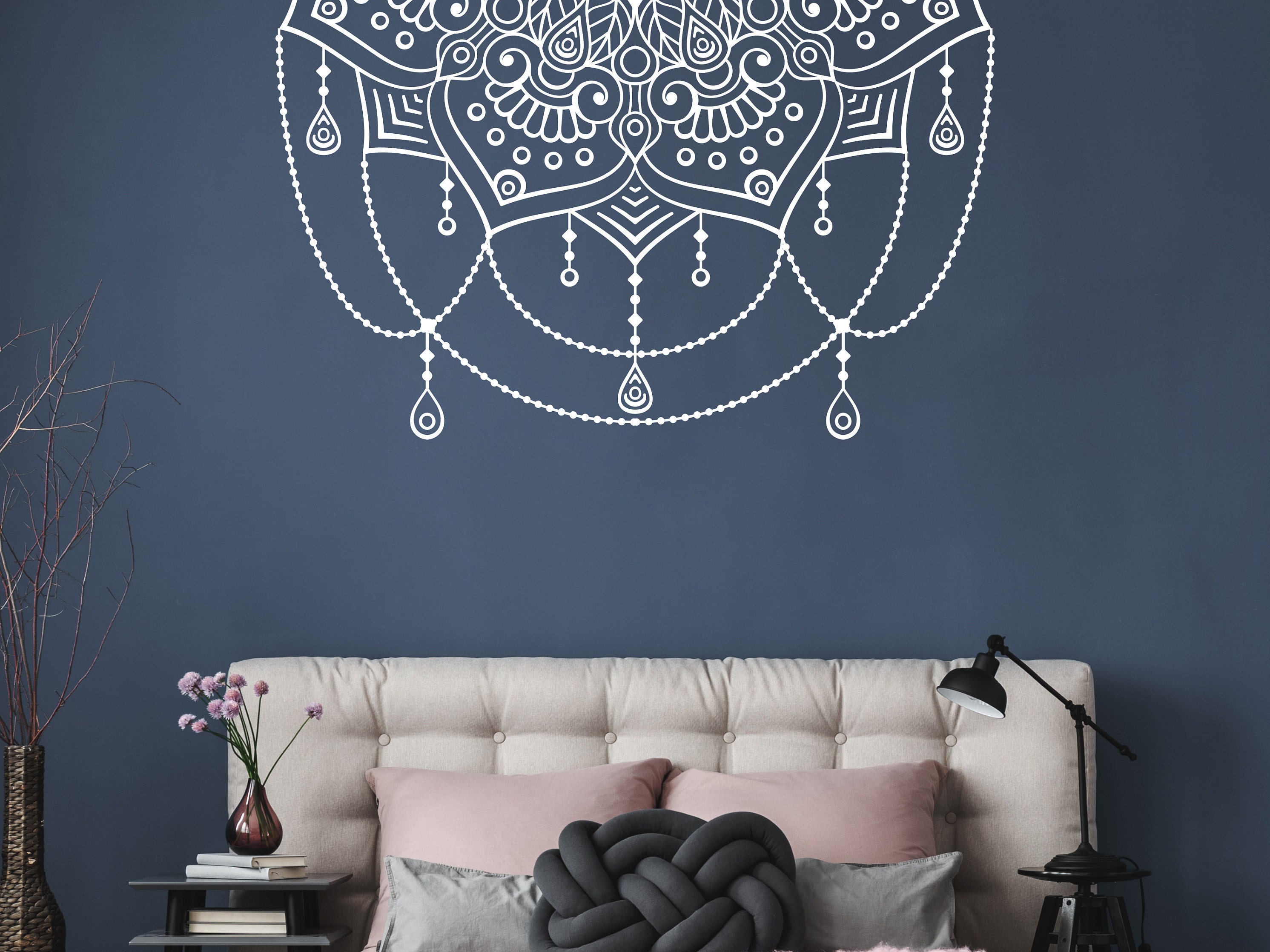 Mandala Decal Half Mandala Wall Decals Boho Decor Etsy UK