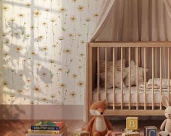 French country peel and stick DIY wallpaper, eco-friendly girl nursery self adhesive room toddler accent wall paper decor, playroom covering