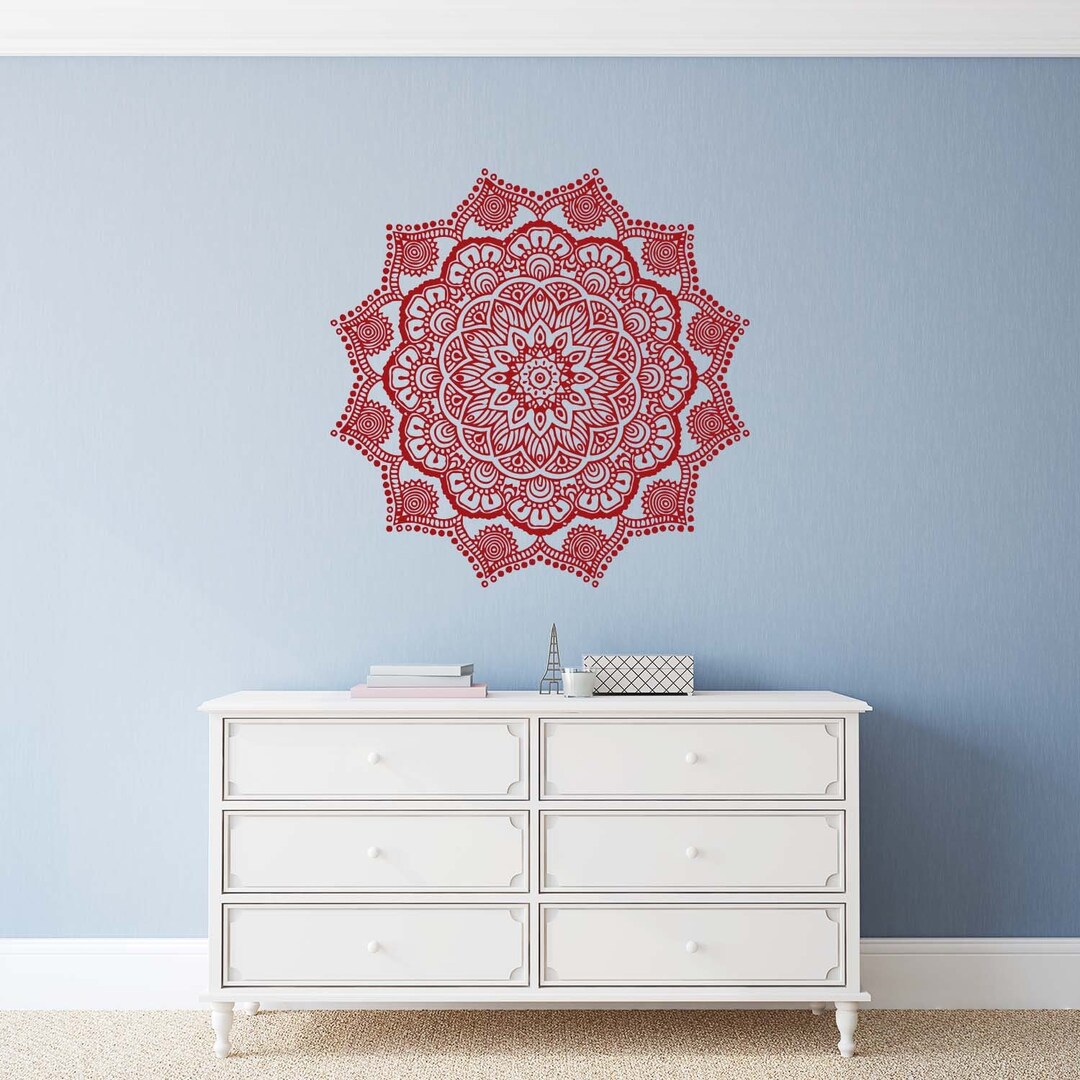 Mandala Wall Decals Mandala Vinyl Stickers Mehndi Wall Decor Bohemian Decor Wall Art Mural Boho