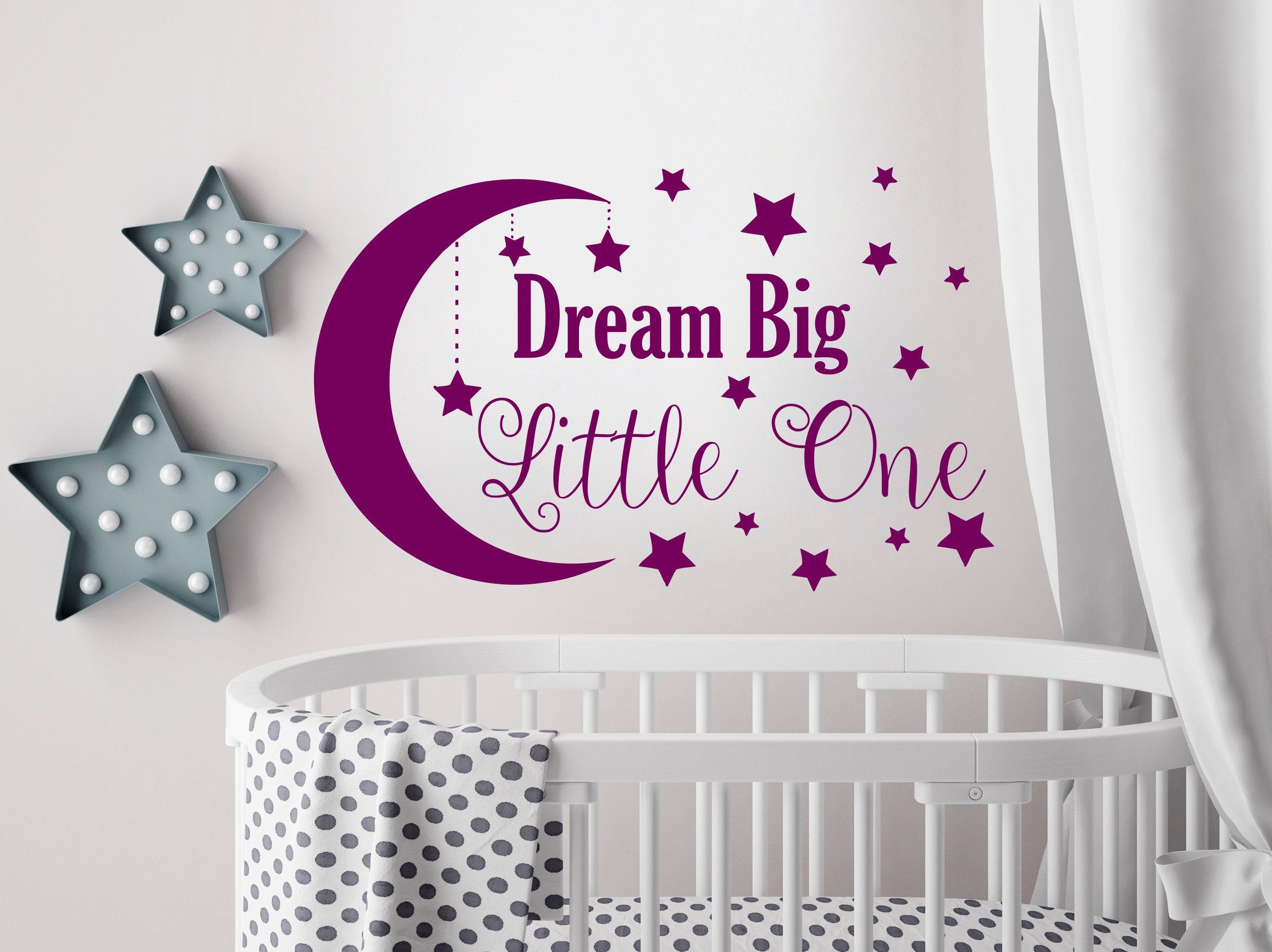 Dream Big Little One Wall Decal Wall Decal Dream Big Little - Etsy