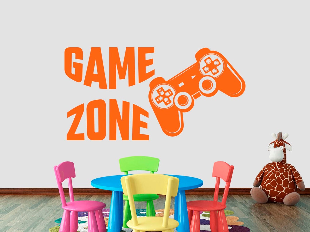 Gaming Zone Wall Decal. Video Game Logo Sticker. Gamer Etsy