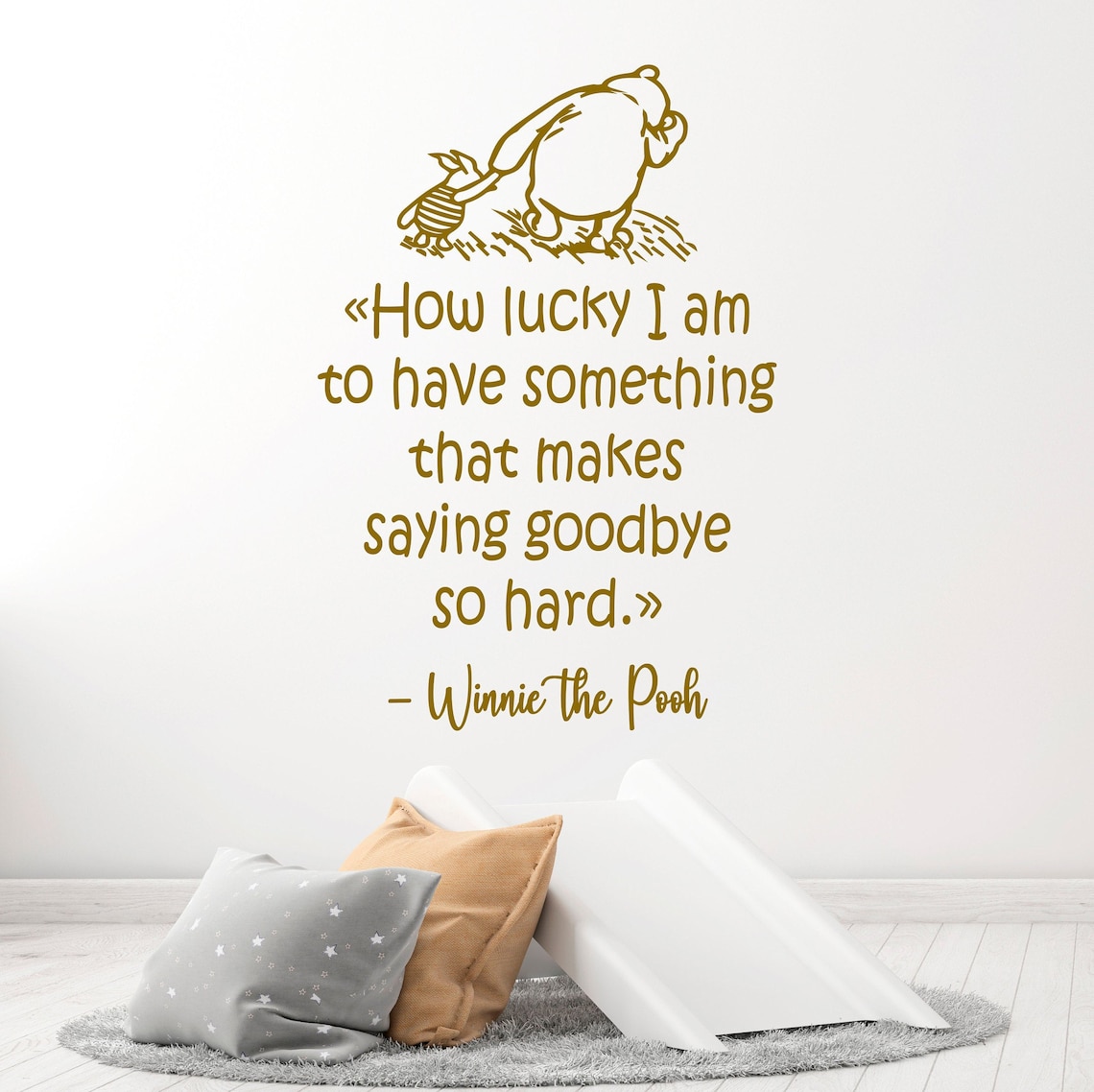 Winnie the Pooh Quote How Lucky I Am to Have Something Wall Etsy