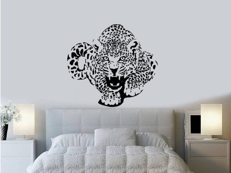 Large Leopard Wall Decal Animal Vinyl Sticker Hunting Decals Cheetah Home Decor Safari Sm130