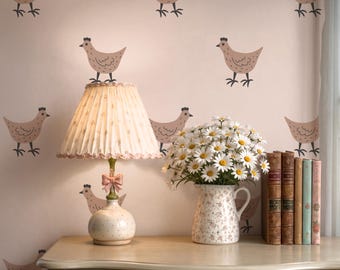 Farmhouse ecological DIY nursery chicken wallpaper, farm animals peel and stick playroom toddler wall accent self adhesive decor paper