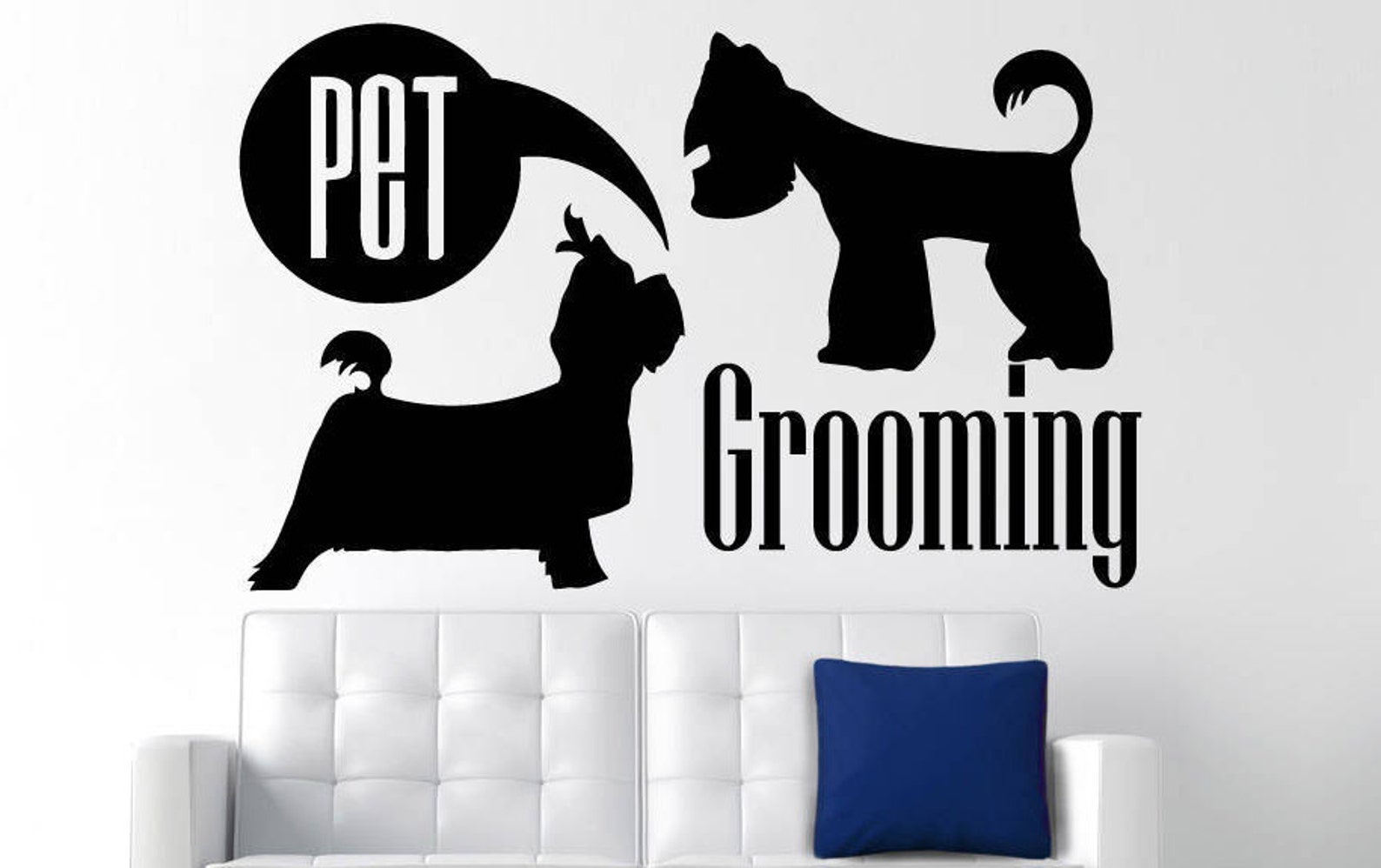 Pet Grooming Wall Decals Grooming Salon Dog Wall Decal Etsy