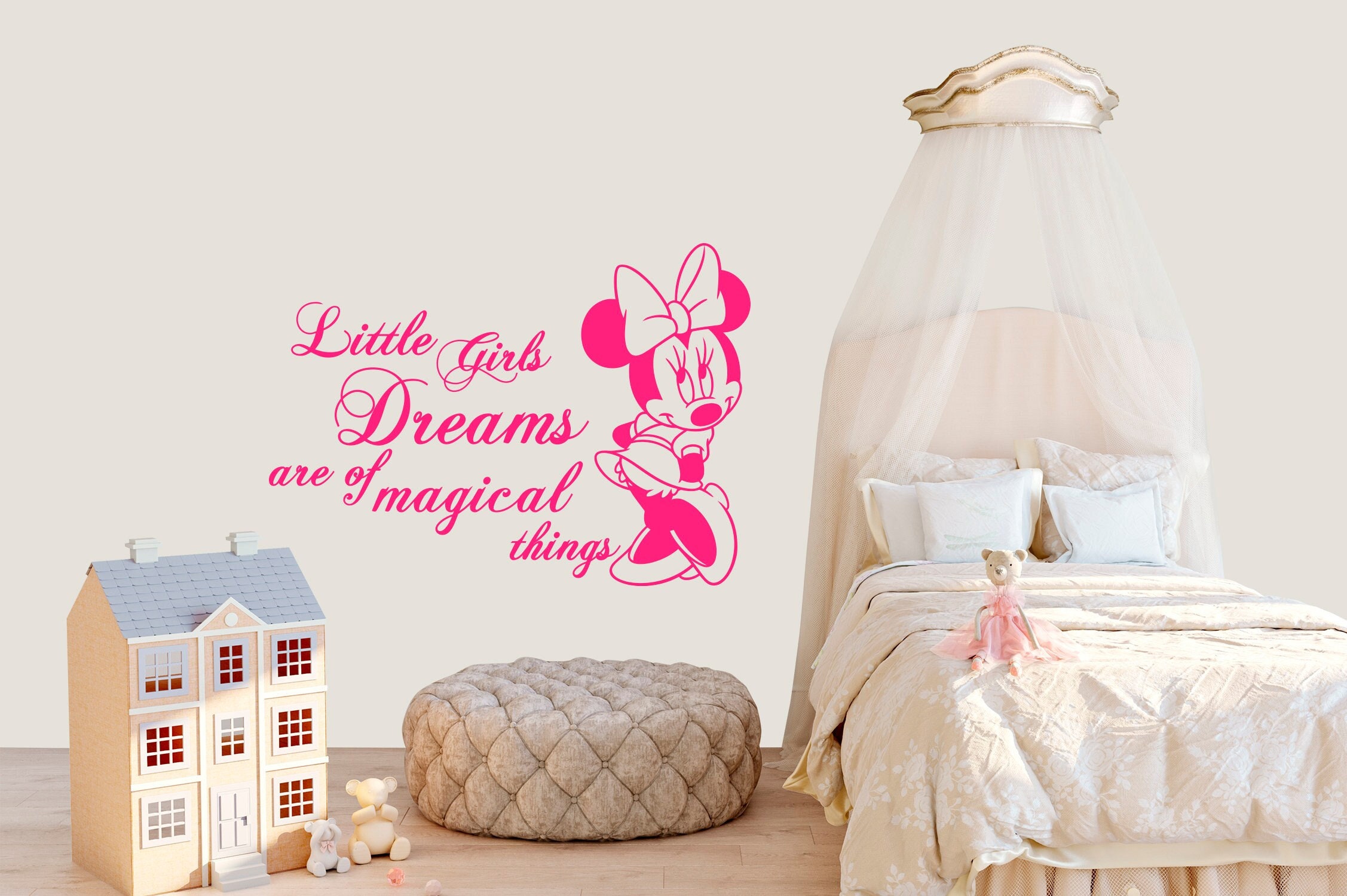 Minnie Mouse Wall Decals Minnie Mouse Quotes Decal Minnie Etsy Hong Kong