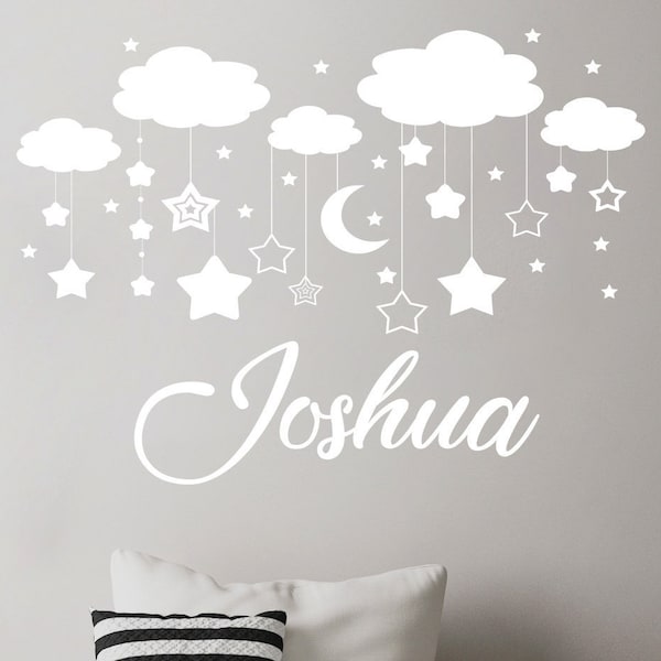 Wall Decal Moon Etsy