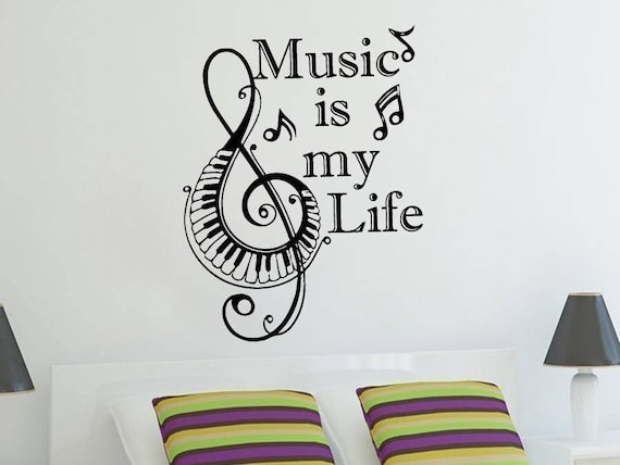 Treble Clef Music Notes Decal Wall decals Music Quote Vinyl Wall Decal Quote Vinyl Stickers Art Home Decor SM17