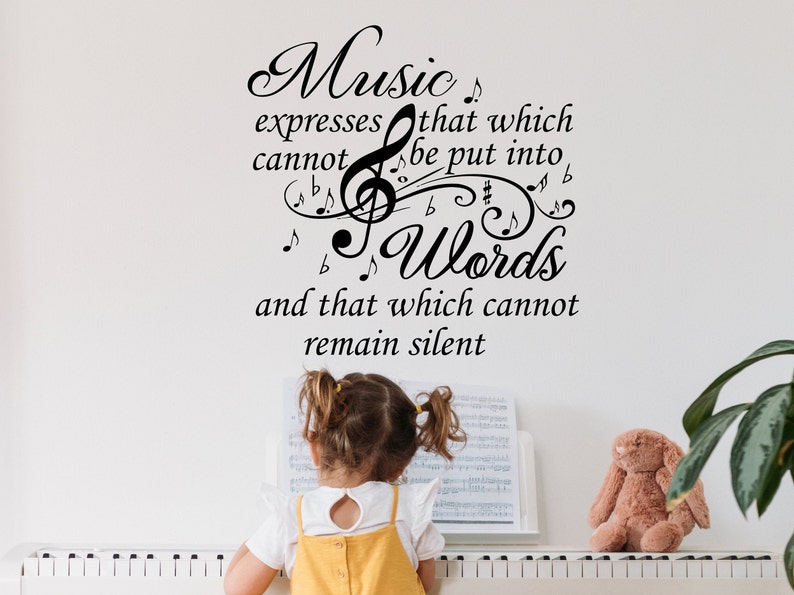 Vinyl Wall Decal Quote Wall Decals Music Quote Vinyl Etsy