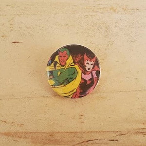 Vision & Wanda (comic book)  pinback button
