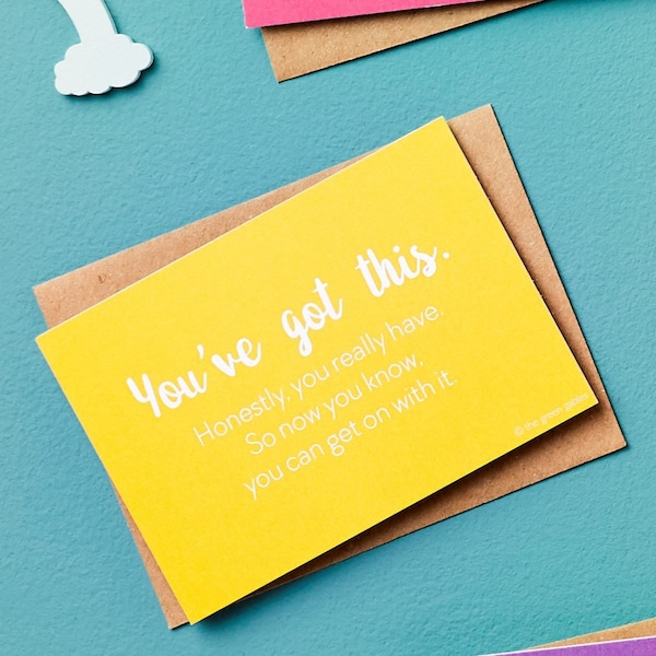 You've Got This. - Cards of Encouragement set of 8 – Postcards – Notelets – Note Cards – Good Luck Cards - Student Gifts - Exam wishes