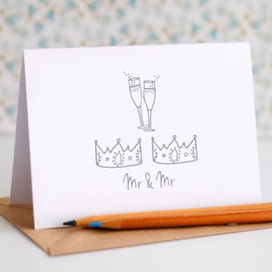 Tarjeta de boda Mr and Mr
