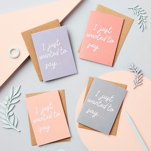 Mini 'Just To Say' Cards Set Of Eight