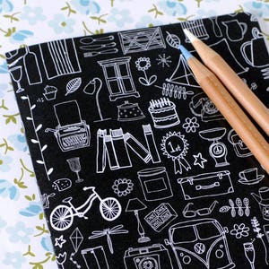 Illustration Pocket Notebook – Black And White Notebook – Pocket Notebook – Eco Friendly Notebook