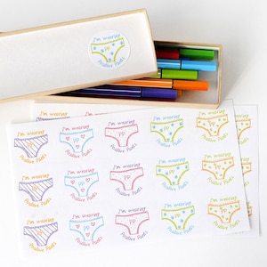 Sticker-Blätter – positive Hose – viel Glück – lustige Aufkleber – Knickers Aufkleber – Yfronts – Witz Aufkleber – Etiketten