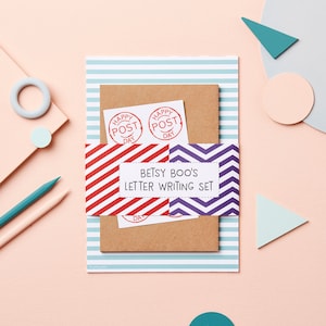 Conjunto de escrita de cartas gráficas recicladas (opção para personalizar) - conjunto de escrita de cartas - presente para amantes de papelaria - escrita de cartas - ecologicamente correto