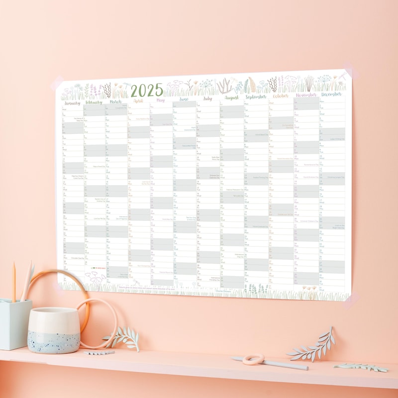 2025 Wall Planner - Etsy UK