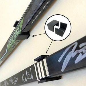 Hockey Stick Wall Mount Display – Aluminum Holder Brackets for Full-Size Sticks | Man Cave Hockey Decor