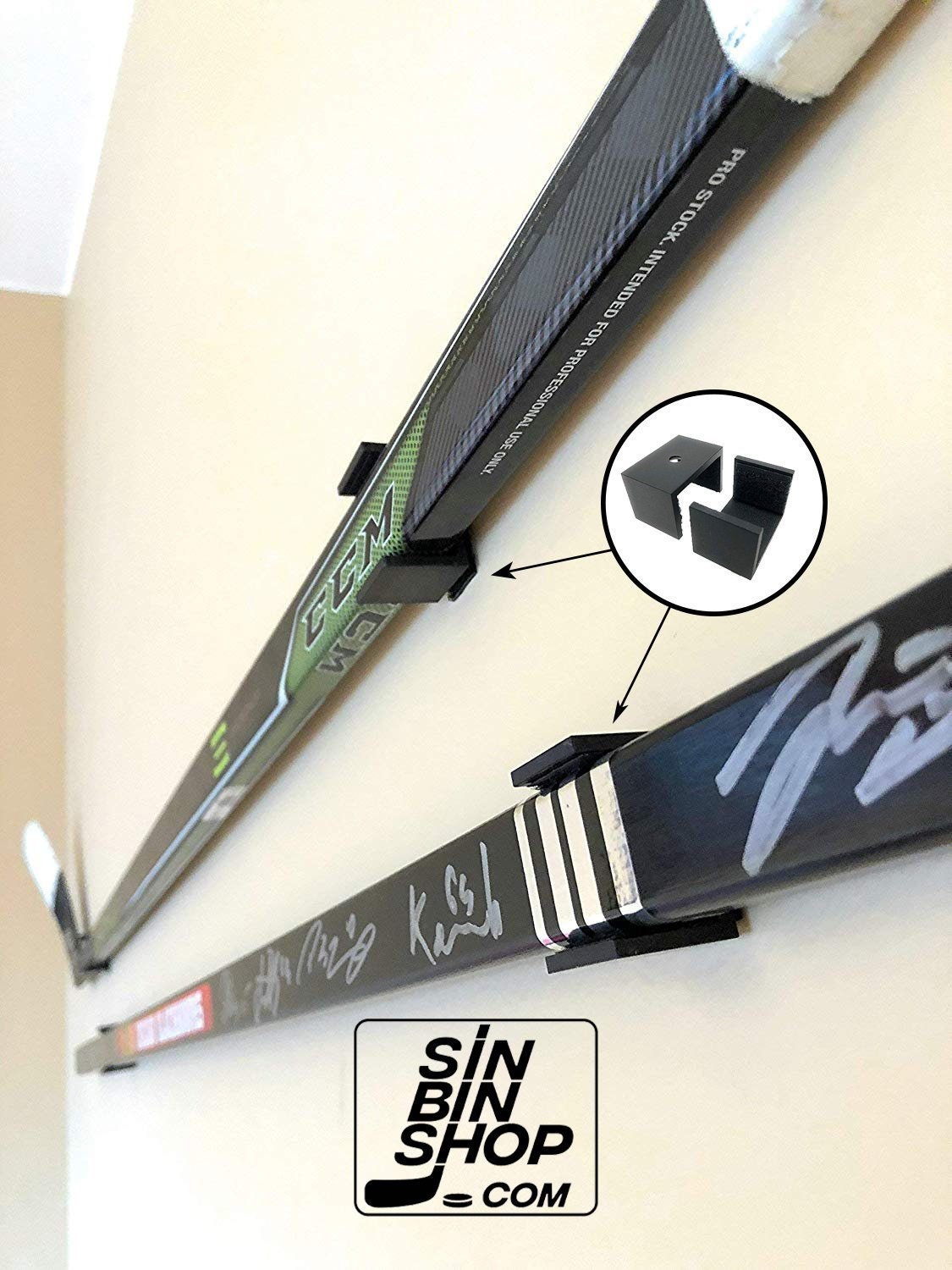 2 ST Eishockeyschläger Halter Halterung Wandhalter Wandhalterung Hanger Display 