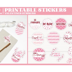 Valentines Day Stickers |  Packaging Valentine Stickers | Funny Love Stickers | Love day Stickers -- Digital Download --