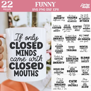 Funny Mug Bundle, Sarcastic SVG Bundle, Funny Sarcastic Sublimation Designs, Cut File for Cricut