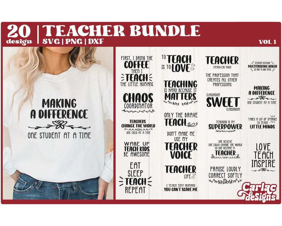 Teacher SVG Bundle | School Cut Files for Cricut (digital Download) - Etsy