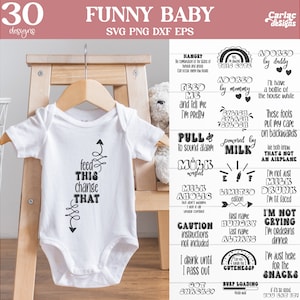 Grappige baby slabbetje SVG, baby SVG en sublimatie ontwerpen, baby gezegden SVG, peuter SVG en sublimatie ontwerpen, gesneden bestand voor Cricut