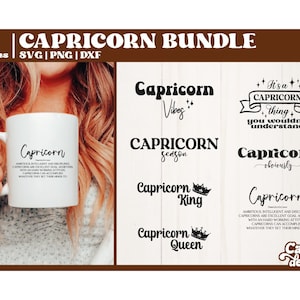 Pacchetto SVG Capricorno / Pacchetto svg Definizione Zodiaco / Pacchetto svg Zodiaco / File di taglio Zodiaco per macchine da taglio / -- Download digitale