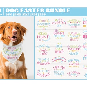 Easter Dog Bandana SVG, Dog Bandana SVG, Easter Dog svg, dog bandana sublimation, Easter pup bandana, Cut File for Cricut